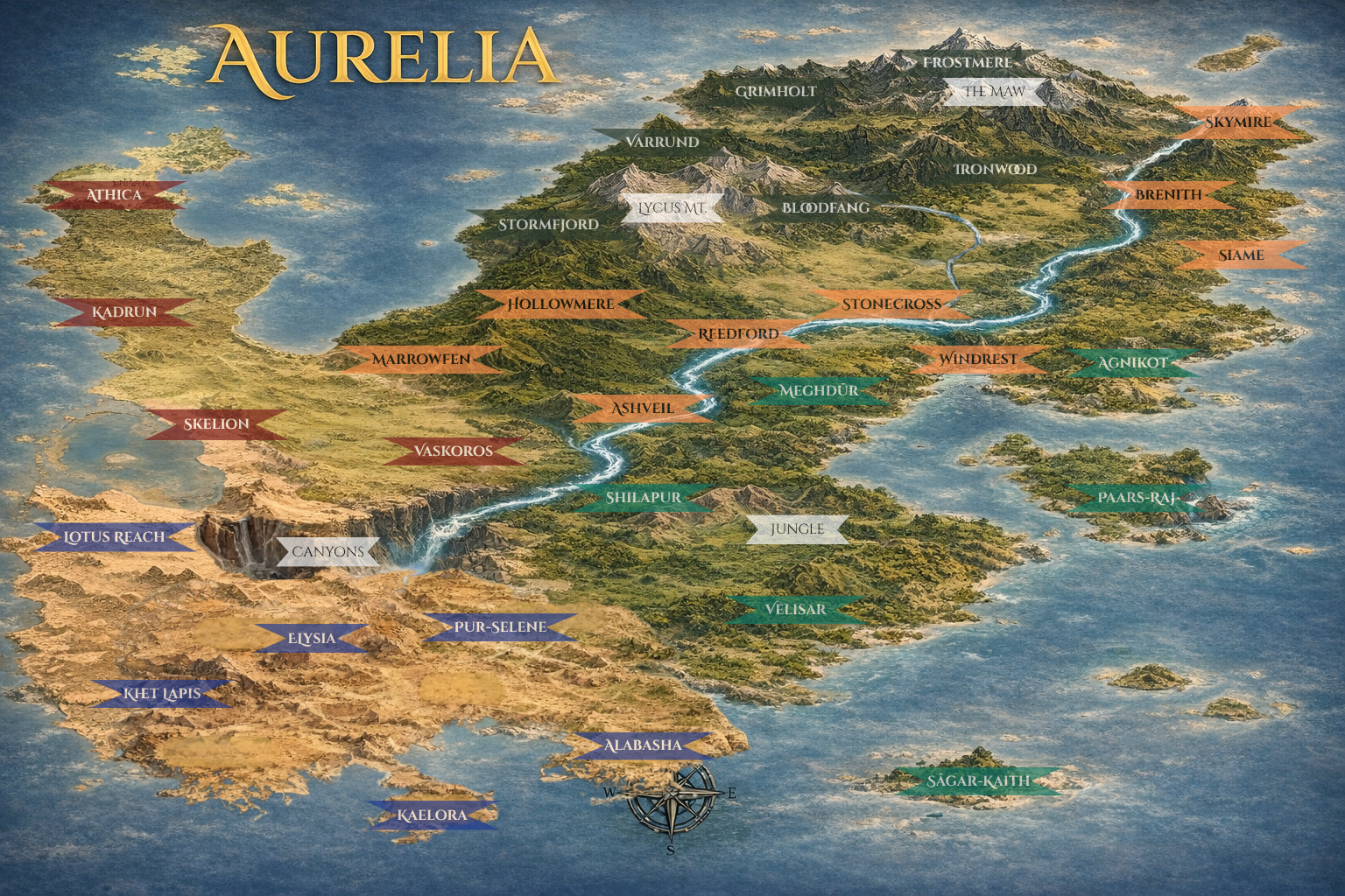 Map of Aurelia
